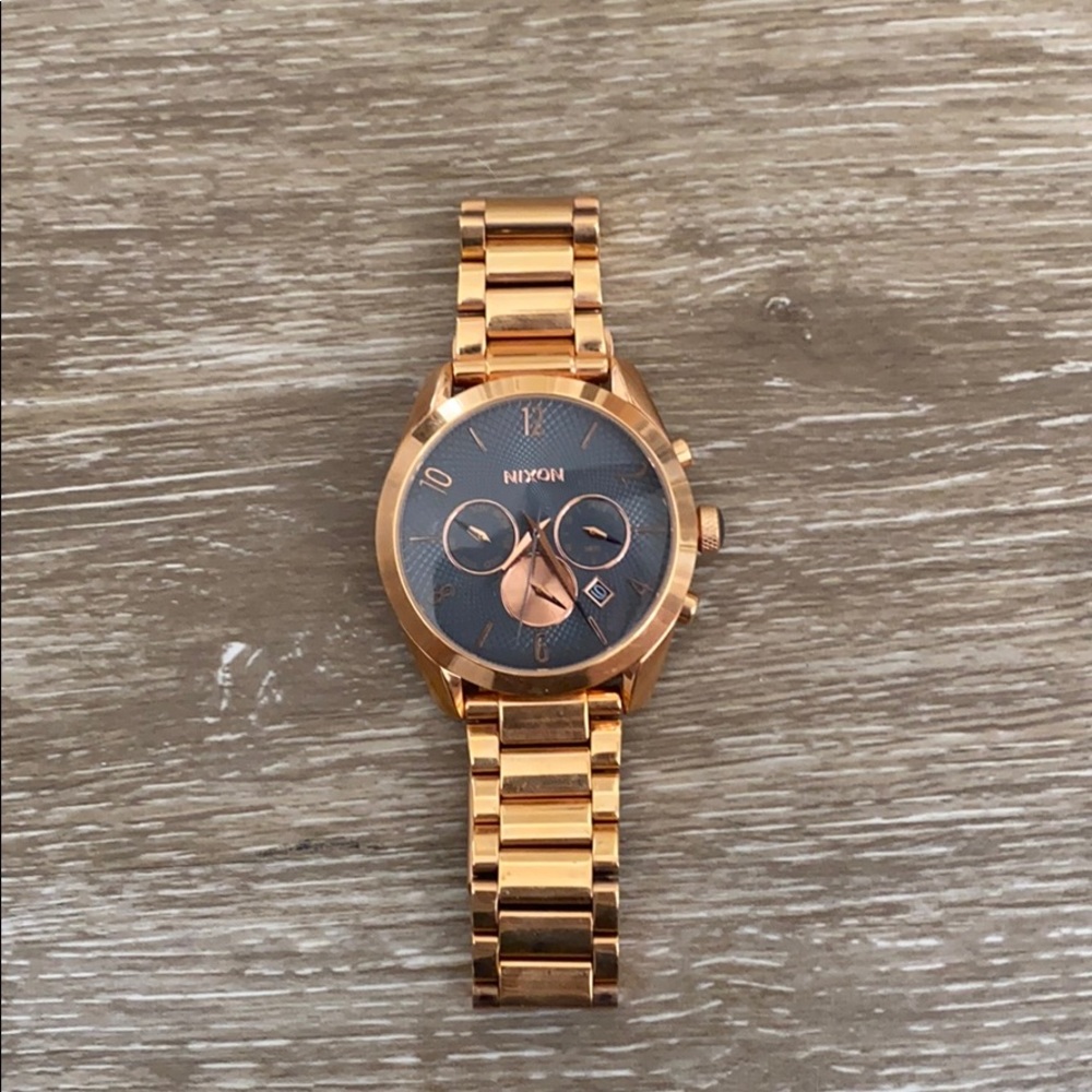 Nixon Bullet Chrono Watch Rose Gold